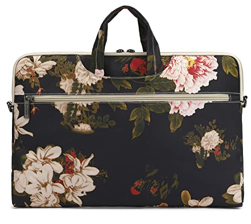 Dachee Black Peony Patten Waterproof Laptop Shoulder Messenger Bag Case Sleeve for 14 Inch 15 Inch Laptop Case Laptop Briefcase 15.6 Inch Dachee Black Peony Patten Waterproof Laptop Shoulder Messenger Bag Case Sleeve for 14 Inch 15 Inch Laptop Case Laptop Briefcase 15.6 Inch